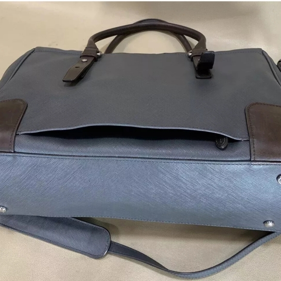 Tumi Villa Ravema Grey/Brown 15" Laptop Case Briefcase - Picture 6 of 16